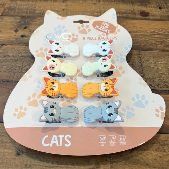CWC Cat Bag Clips 8 piece - Picture 2 of 6
